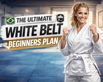 White Belt BJJ Training Plan 12 Week Beginner Progress Tracker PDF Printable