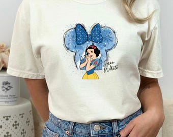 Snow White Disney Shirt, Minnie Mouse Ears, Princess Castle Tshirt, Disney Lover Gift, Magical Kingdom Tee, Snow White and Seven Dwarfs