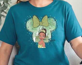 Princess Tiana Disney Ears Shirt, Disney Princess Tiana Tshirt, Disney Castle Shirt, Disney Lover Gift, Disney Character Shirt