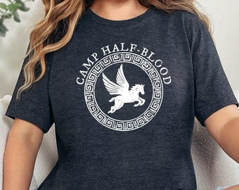 Camp Half-Blood Pegasus Shirt, Greek Mythology Tee, Demigod Camp Shirt, Fantasy Adventure Shirt, Pegasus Wings Shirt