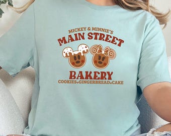 Mickey and Minnie Main Street Bakery Sweatshirt, Disney Christmas Gingerbread Shirt, Disney Christmas Shirt, Disney Christmas Cookies Shirt