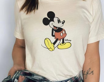 Classic Mickey Mouse T-Shirt, Vintage Disney Tee, Mickey Mouse Graphic Shirt, Disney Character Shirt, Retro Mickey Gift