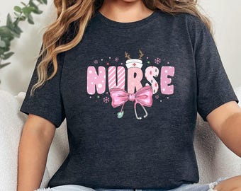 Nurse Christmas T-Shirt, Healthcare Worker Holiday Gift, Nursing Xmas Tee, Medical Professional Shirt, Nurse Life Christmas Apparel