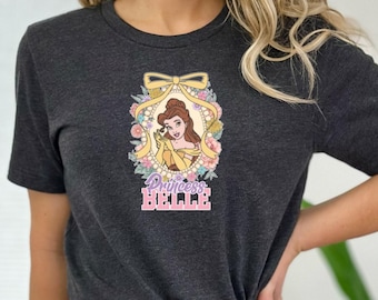 Princess Belle Shirt, Toddler Disney Princess Tee, Princess Birthday Gift, Girls Belle Beauty and the Beast Shirt, Disney Girl Shirt