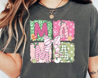 Christmas Mama Claus Sweatshirt, Merry Holiday Shirt for Mom