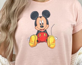 Classic Mickey Mouse T-shirt, Disney Character Tee, Vintage Mickey Shirt, Disney Lover Gift, Mickey Mouse Fan Apparel