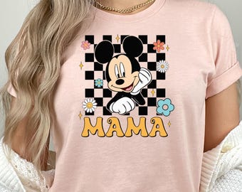 Checkered Mickey Mama shirt, Checkered Mickey Shirt, Mama Shirt,Mother Day Shirt, Disney Mothers Day Shirt, Disney Mom Shirt, Gift for Mom