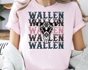 Distressed Boho Bull Skull Tee, Western Country Music Lover Shirt