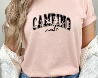 Camping Mode T-shirt, Nature Lover Gifts, Camper Dad Sweatshirt, Camper Mom Shirt, Cabin Life  Camper Tee
