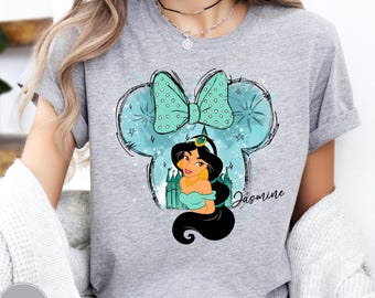 Princess Jasmine Shirt, Disney Princess Tee, Jasmine Girls T-Shirt, Princess Birthday Gift, Disney Girl Trip Tee, Aladdin Princess Shirt