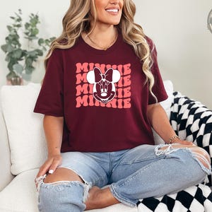 Minnie Birthday Shirt, Minnie Mouse Disney Tee, Cute Minnie Mouse Face Shirt, Girls Disney Vacation Shirt, Mickey Friends Family Tee image 6