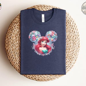 Mermaid Birthday Shirt, The Little Mermaid Tee, Under The Sea T-Shirt, Ariel Mickey Ears Shirt, Little Mermaid Princess Gift image 6