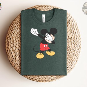 Dabbing Mickey Mouse Shirt, Disney Mickey Dab Tee, Funny Mickey Mouse T-Shirt, Mickey Birthday Gift, Disney Fan Shirt, Mickey Mouse Party Te image 6