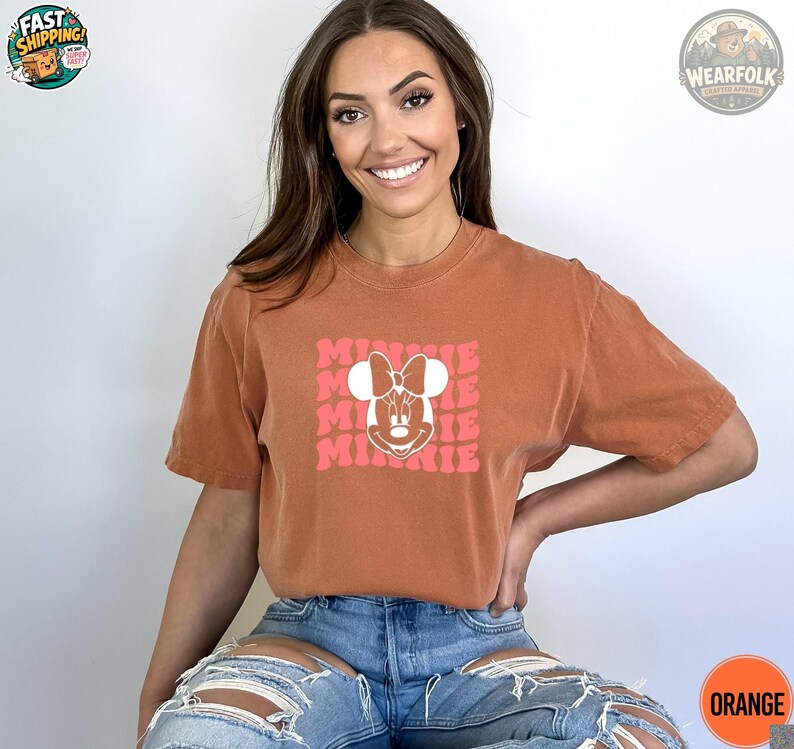 Minnie Birthday Shirt, Minnie Mouse Disney Tee, Cute Minnie Mouse Face Shirt, Girls Disney Vacation Shirt, Mickey Friends Family Tee image 2