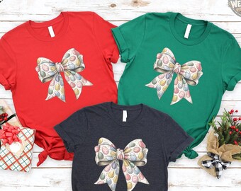 Easter Egg Bow Shirt, Coquette Easter Tee, Pastel Easter Bunny, Spring Holiday