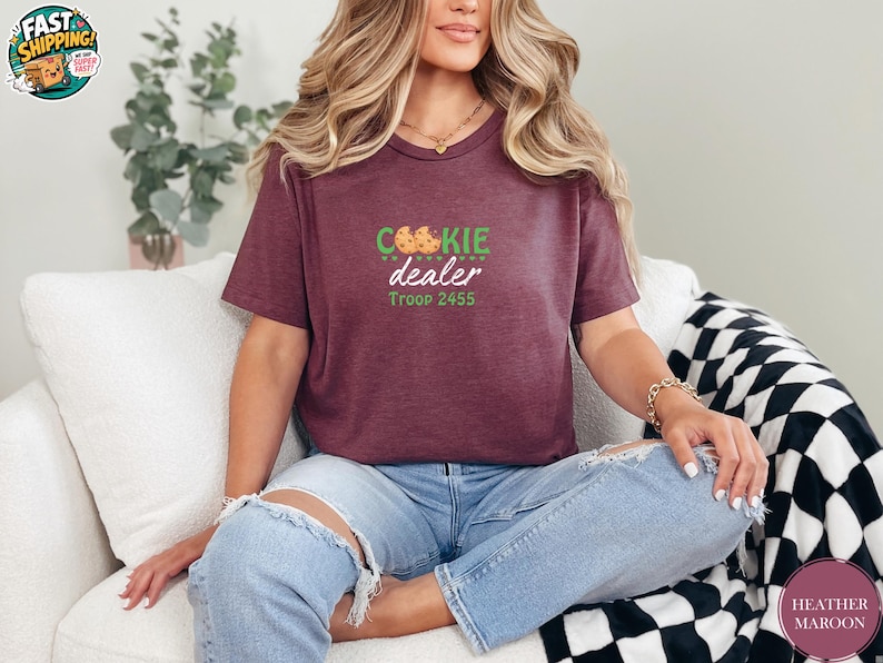 Cookie Dealer Shirt, Girl Scout Cookie Sales Tee, Scout Troop T-Shirt, Cookie Season Shirt, Funny Scout Gift, Cookie Dealer Troop Shirt image 8