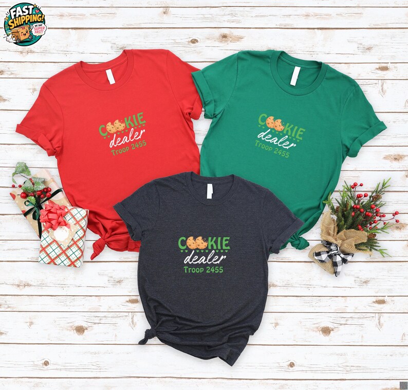 Cookie Dealer Shirt, Girl Scout Cookie Sales Tee, Scout Troop T-Shirt, Cookie Season Shirt, Funny Scout Gift, Cookie Dealer Troop Shirt image 5