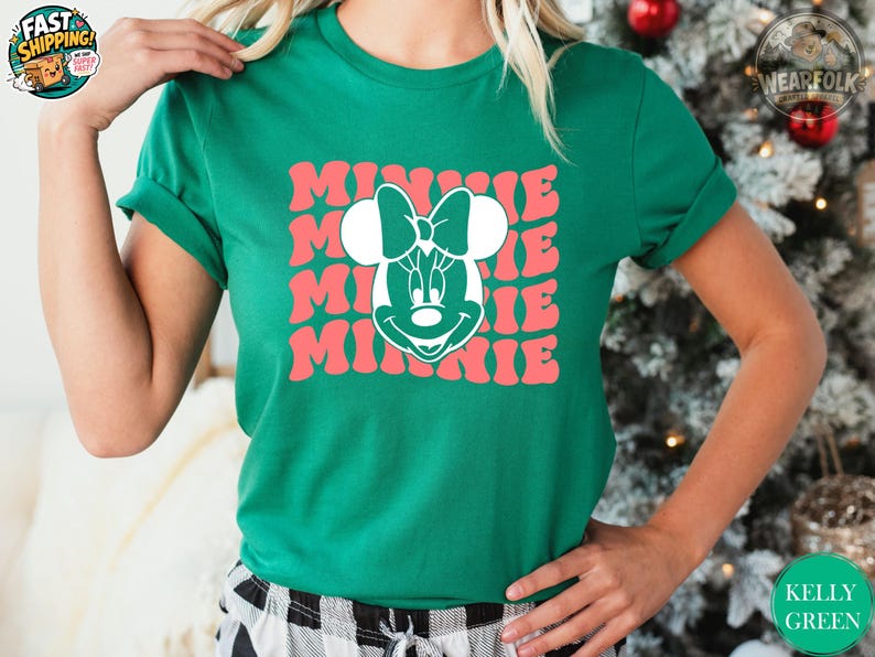 Minnie Birthday Shirt, Minnie Mouse Disney Tee, Cute Minnie Mouse Face Shirt, Girls Disney Vacation Shirt, Mickey Friends Family Tee image 5