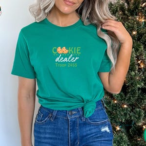 Cookie Dealer Shirt, Girl Scout Cookie Sales Tee, Scout Troop T-Shirt, Cookie Season Shirt, Funny Scout Gift, Cookie Dealer Troop Shirt image 2