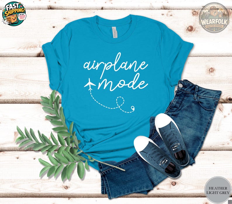 Airplane Mode Shirt , Airplane Shirt, Girls Group Trip T-Shirt, Travel Shirt, Adventurer Gift, Gift for Traveler , Airplane Mode, Vacation immagine 4