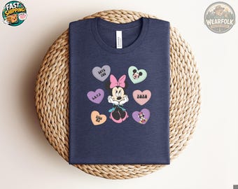 Disney Hearts Valentine Sweatshirt, Mickey And Friends Valentine Tshirt, Disney Couple Sweater,Valentines Day Sweatshirt,Disney Lovers Shirt