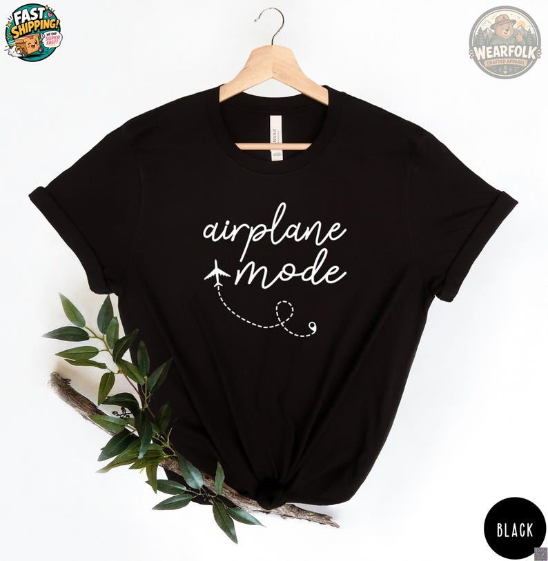 Airplane Mode Shirt , Airplane Shirt, Girls Group Trip T-Shirt, Travel Shirt, Adventurer Gift, Gift for Traveler , Airplane Mode, Vacation immagine 5