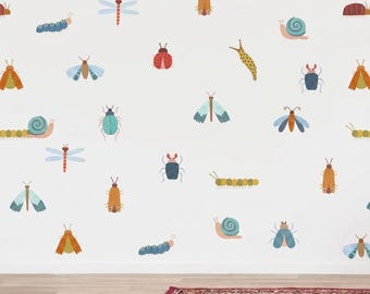 Insect Wall Decals – Bug-Themed Nursery Wall Stickers, Removable Kids Room Decor