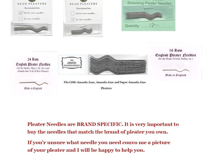 Smocking Pleater Needles / Price is for 1 needle / Amanda Jane / Read 16 /Reed 24/36 / Stanley / Newell / Dr Joe's / Pullen / Durand