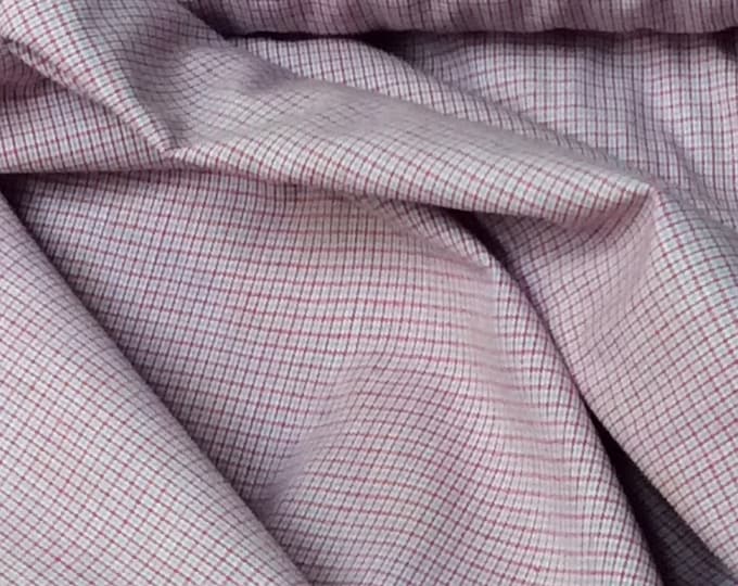 Check Fabric / Red White and Gray Check/ Alabama / OSU / Ohio State / Micro Check / 1/32 Check  / 100% Cotton / by Fabric Finders 60" wide