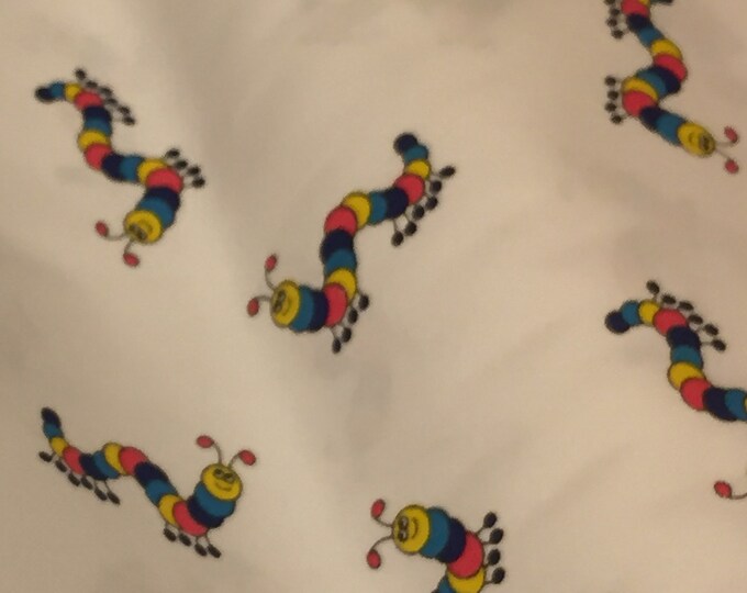 Mask Fabric / Caterpillar Print Fabric / 100% Cotton / 60" Wide / Great for Boys / Overalls / Bubbles / Shorts / Smocking / Fabric Finders