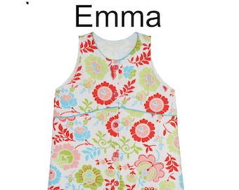 Sleeveless Dress Pattern /Emma Pattern / Older Girls Dress Pattern / Button Front / Aline Dress / Jumper Pattern / Children's Corner  256