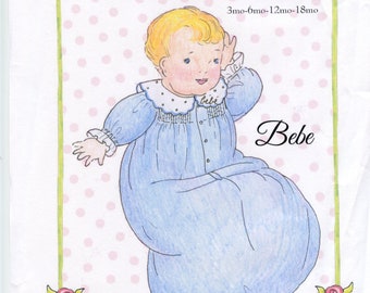 Baby Pattern / Baby Bunting / Baby Sleeper / Daygown / Baby Gown / Smocked / Embroidery / Petite Poche / Wendy Schoen