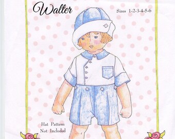 Little Boy's pattern / Walter Pattern / Button-on Suit / Two-piece Suit / Heirloom Boys  Button-on /Petite Poche Patterns / by Wendy Schoen