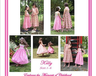 Sundress Pattern / Kelly Pattern / Easy / Twirly Dress / Cross Over Straps / Summer Dress / Halter Dress / Trisha's Treasures.