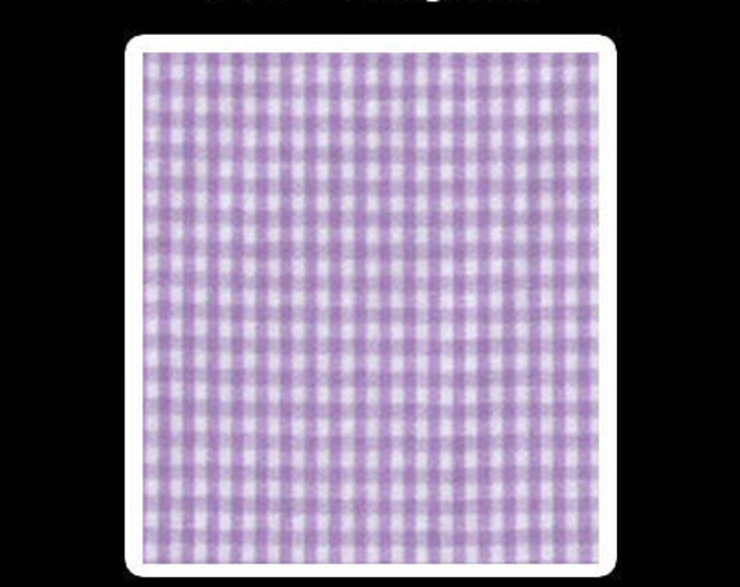 Gingham fabric / Lilac Gingham / 100% Cotton / Small Gingham / 1/16 Gingham  /  Children's Fabric / childrens by Fabric Finders 60" wide