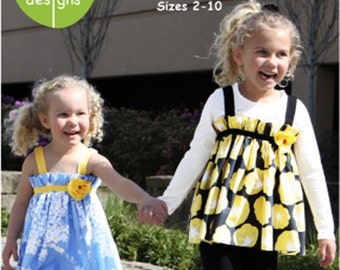 Girls Dress Pattern / Tunic Pattern / 2 Styles of Leggings  / Matching Doll Dress / Top or Dress / JoJo Pattern / Olive Ann Designs