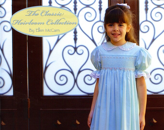 Smocked Dress Pattern / Smocked Square Yoke Pattern / Smock Dress Pattern / Smocking Plates / by