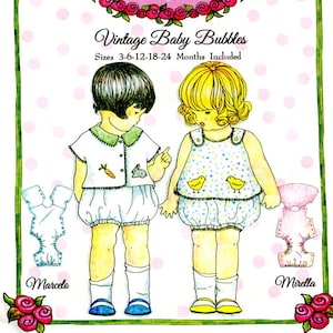 Bubbles Pattern / Vintage Baby Bubbles / Boys & Girls Patterns / Marcelo / Mirella / Embroidery/ Petite Poche / Wendy Schoen
