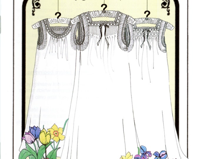 Nightgown Pattern / Women's Nightgown / Heirloom Nightgown Pattern / Smocked, Pleated or Gathered Neckline /Smocking Plates / Judith Marquis