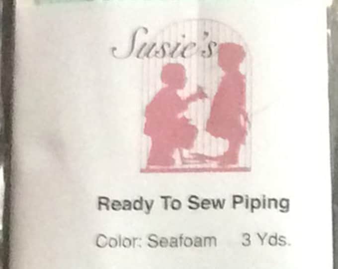 Seafoam Mini Piping  / 3 Yard Package / Green Piping / Piping for Childrens Clothes / Mini-Piping /  Doll Clothes / Cording 1/8"