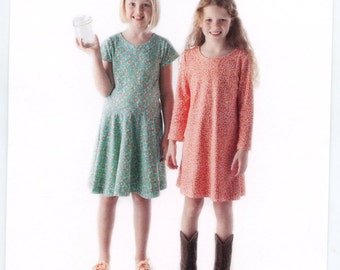 Childrens Corner Pattern / Nora Pattern / Dropped Waist Pattern /  A-Line Dress Pattern / Designed for knits /  Children's Corner #289