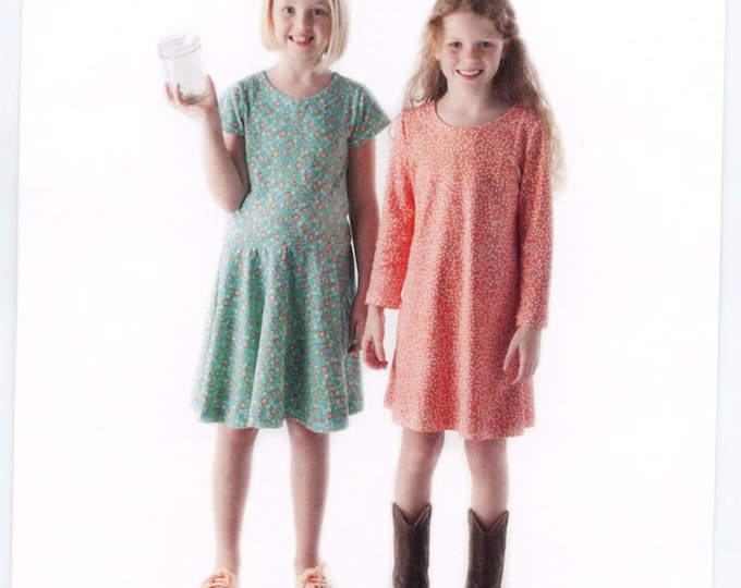 Childrens Corner Pattern / Nora Pattern / Dropped Waist Pattern /  A-Line Dress Pattern / Designed for knits /  Children's Corner #289