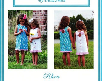 Rhea Pattern / Sundress pattern / Peek-A-Boo-Blooms / A-line dress / Key hole back/ Trisha's Treasures.