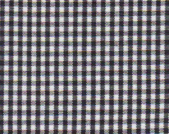 Gingham/ Black Gingham / Small Gingham / 1/16 Gingham  / by Fabric Finders 60" wide