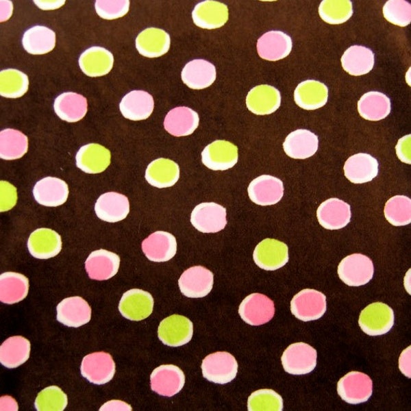 SALE--Minky Dots on Brown