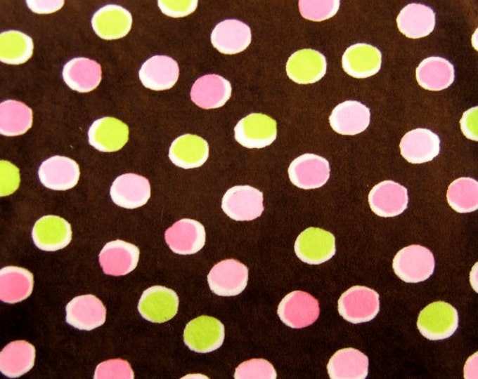 SALE--Minky Dots on Brown