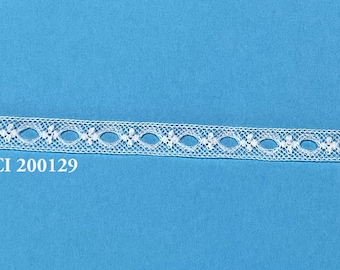 Vintage French Lace  Beading / 1/4 Inches / White / Heirloom / Sold by the yard /JB100101