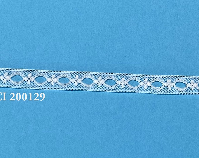 Vintage French Lace  Beading / 1/4 Inches / White / Heirloom / Sold by the yard /JB100101