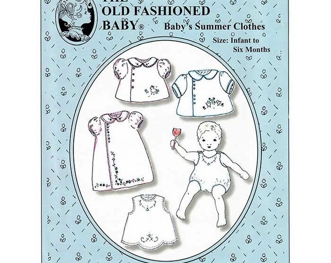 Baby's Summer Clothes / Diaper Shirt / Nighties / Apron / Bubble/ Embroidery Designs / Shell Edging / Old Fashioned Baby / OF06
