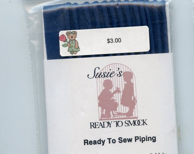 Navy Mini Piping / 3 Yard Package / Piping for Childrens Clothes / Mini-Piping /  Doll Clothes / Cording 1/8" / Overall width .5"